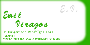 emil viragos business card